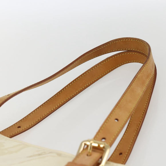 LOUIS VUITTON Monogram Vernis Brentwood Shoulder Bag Perle M91512 LV Auth 170681