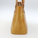 LOUIS VUITTON Monogram Vernis Houston Hand Bag Beige M91004 LV Auth 170682-4