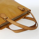 LOUIS VUITTON Monogram Vernis Houston Hand Bag Beige M91004 LV Auth 170682-7