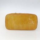 LOUIS VUITTON Monogram Vernis Houston Hand Bag Beige M91004 LV Auth 170682-5