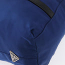 PRADA Tote Bag Nylon Blue Silver Auth 170684-8