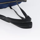 PRADA Tote Bag Nylon Blue Silver Auth 170684-7