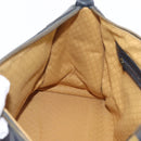 GUCCI Sherry Line Hand Bag Suede Leather Navy Gold Auth 170687-19