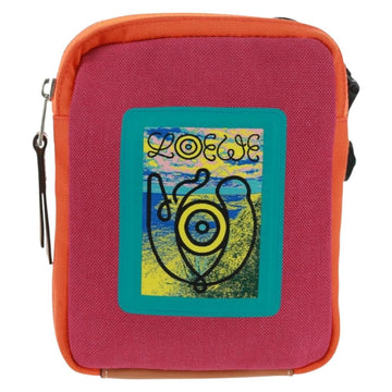 LOEWE Shoulder Bag Canvas Purple Silver Auth 170688M - 0