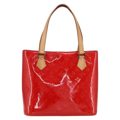 LOUIS VUITTON Monogram Vernis Houston Hand Bag Rouge M91092 LV Auth 170689V - 0