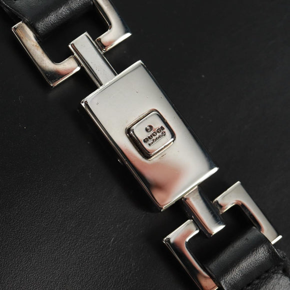 GUCCI Jackie Shoulder Bag Leather Black Silver 002 1067 1705 Auth 170690V