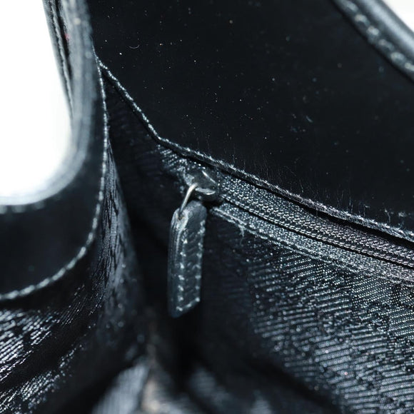 GUCCI Jackie Shoulder Bag Leather Black Silver 002 1067 1705 Auth 170690V