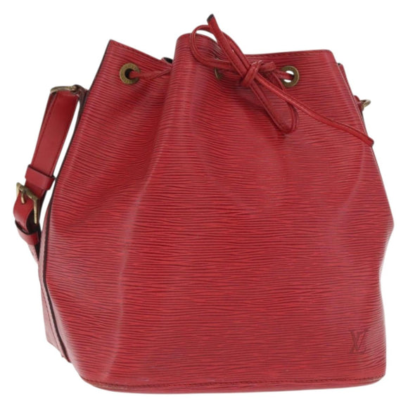 LOUIS VUITTON Epi Petit Noe Shoulder Bag Red M44107 LV Auth 170694