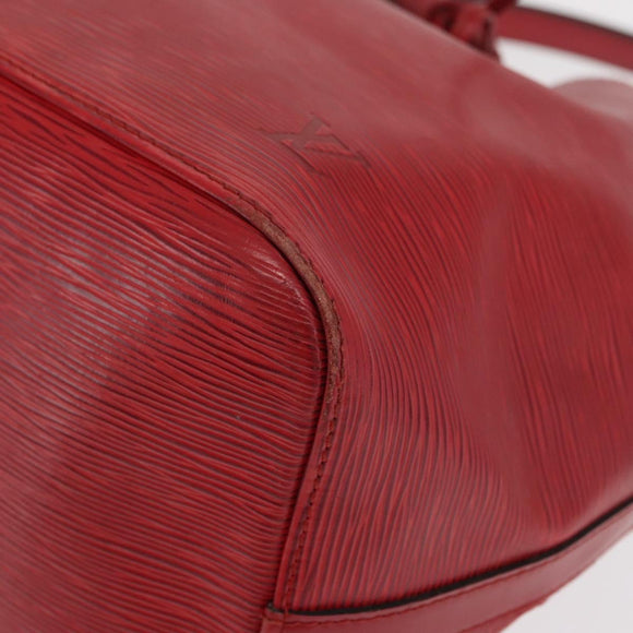 LOUIS VUITTON Epi Petit Noe Shoulder Bag Red M44107 LV Auth 170694
