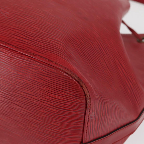 LOUIS VUITTON Epi Petit Noe Shoulder Bag Red M44107 LV Auth 170694