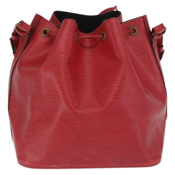LOUIS VUITTON Epi Petit Noe Shoulder Bag Red M44107 LV Auth 170694