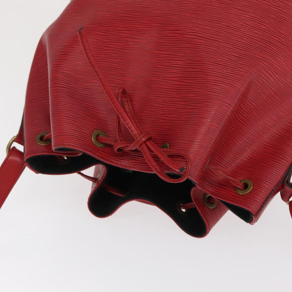 LOUIS VUITTON Epi Petit Noe Shoulder Bag Red M44107 LV Auth 170694