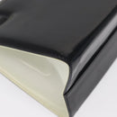 Salvatore Ferragamo Gancini Hand Bag Patent leather 2way Black Gold Auth 170695-14
