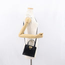 Salvatore Ferragamo Gancini Hand Bag Patent leather 2way Black Gold Auth 170695-23
