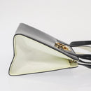 Salvatore Ferragamo Gancini Hand Bag Patent leather 2way Black Gold Auth 170695-4