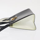 Salvatore Ferragamo Gancini Hand Bag Patent leather 2way Black Gold Auth 170695-5