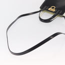 Salvatore Ferragamo Gancini Hand Bag Patent leather 2way Black Gold Auth 170695-9