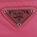 PRADA Shoulder Bag Nylon Pink Silver Auth 170698V-16