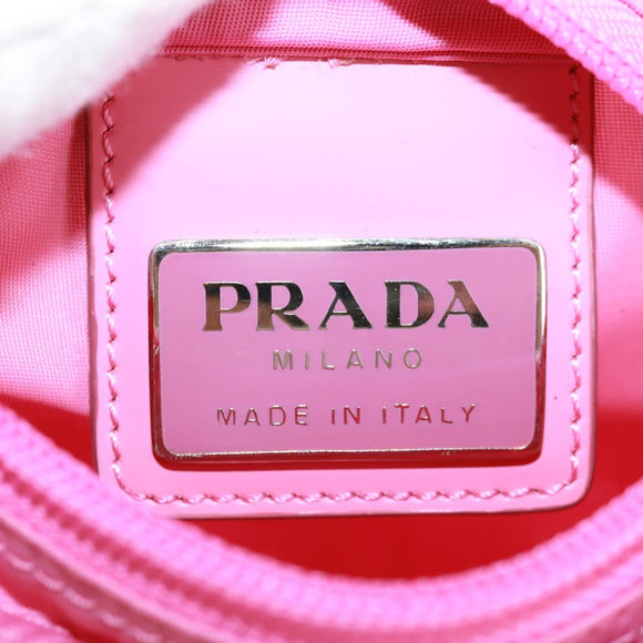 PRADA Shoulder Bag Nylon Pink Silver Auth 170698V