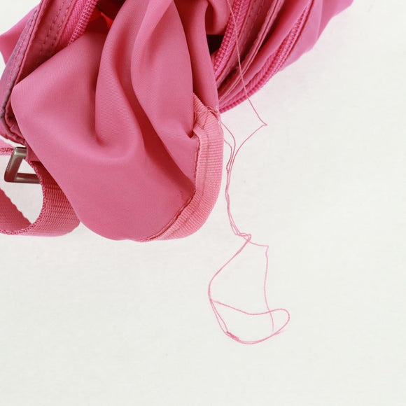 PRADA Shoulder Bag Nylon Pink Silver Auth 170698V