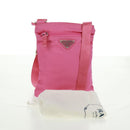 PRADA Shoulder Bag Nylon Pink Silver Auth 170698V-25