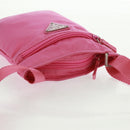 PRADA Shoulder Bag Nylon Pink Silver Auth 170698V-7