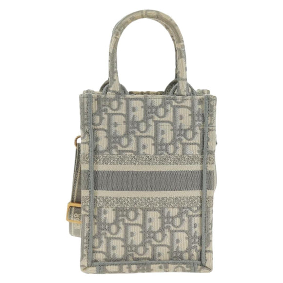 Christian Dior Trotter Canvas Oblique Book Tote Minibag Witgoud Origineel 170699M