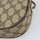GUCCI GG Supreme Web Sherry Line Bag PVC Beige Gold 007 58 6112 Auth 170700-14