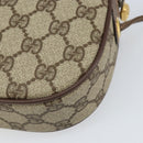 GUCCI GG Supreme Web Sherry Line Bag PVC Beige Gold 007 58 6112 Auth 170700-16