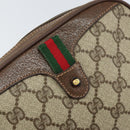 GUCCI GG Supreme Web Sherry Line Bag PVC Beige Gold 007 58 6112 Auth 170700-18
