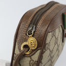 GUCCI GG Supreme Web Sherry Line Bag PVC Beige Gold 007 58 6112 Auth 170700-9