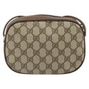 GUCCI GG Supreme Web Sherry Line Bag PVC Beige Gold 007 58 6112 Auth 170700-2