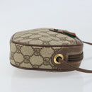 GUCCI GG Supreme Web Sherry Line Bag PVC Beige Gold 007 58 6112 Auth 170700-3