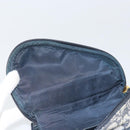 Christian Dior Trotter Canvas Saddle Pouch Navy Gold Auth 170701-15