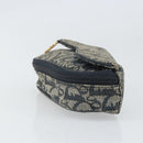 Christian Dior Trotter Canvas Saddle Pouch Navy Gold Auth 170701-4