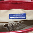 BURBERRY Nova Check Blue Label Shoulder Bag Canvas Beige Silver Auth 170703-11