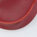 Christian Dior Honeycomb Canvas Shoulder Bag PVC Red Gold Auth 170715-16