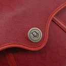 Christian Dior Honeycomb Canvas Shoulder Bag PVC Red Gold Auth 170715-17