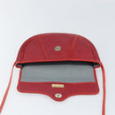 Christian Dior Honeycomb Canvas Shoulder Bag PVC Red Gold Auth 170715-10