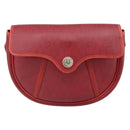 Christian Dior Honeycomb Canvas Shoulder Bag PVC Red Gold Auth 170715-13