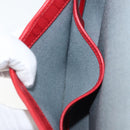 Christian Dior Honeycomb Canvas Shoulder Bag PVC Red Gold Auth 170715-20