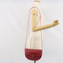 Christian Dior Honeycomb Canvas Shoulder Bag PVC Red Gold Auth 170715-21