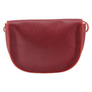 Christian Dior Honeycomb Canvas Shoulder Bag PVC Red Gold Auth 170715-2