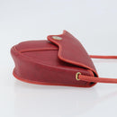 Christian Dior Honeycomb Canvas Shoulder Bag PVC Red Gold Auth 170715-3