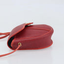 Christian Dior Honeycomb Canvas Shoulder Bag PVC Red Gold Auth 170715-4