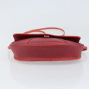 Christian Dior Honeycomb Canvas Shoulder Bag PVC Red Gold Auth 170715-5