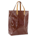 LOUIS VUITTON Monogram Vernis Reade MM Hand Bag Viole M91087 LV Auth 170717-1