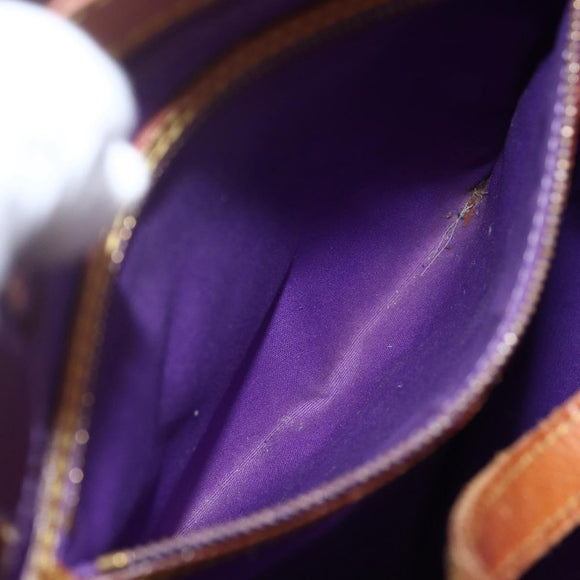 LOUIS VUITTON Monogram Vernis Reade MM Hand Bag Viole M91087 LV Auth 170717