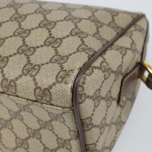 GUCCI GG Supreme Shoulder Bag PVC Beige Gold 001 115 6595 Auth 170723