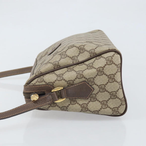 GUCCI GG Supreme Shoulder Bag PVC Beige Gold 001 115 6595 Auth 170723